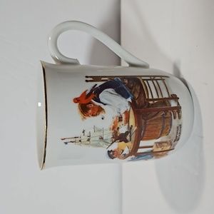 A Collector's Porcelain Mug by Norman Rockwell For a Good Boy White VTG